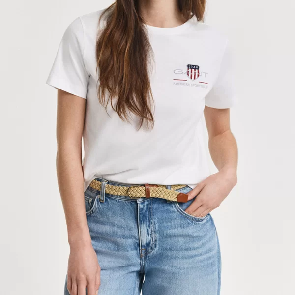 GANT ΜΠΛΟΥΖΑ ΚΜ REG ARCHIVE SHIELD SS T-SHIRT 3GW4200277-110 White