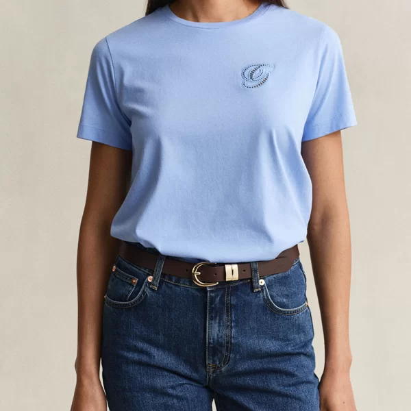 GANT ΜΠΛΟΥΖΑ ΚΜ REG SCRIPT SS T-SHIRT 3GW4201450-424 LightBlue