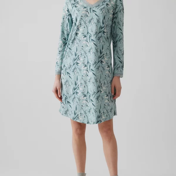 MINERVA ΝΥΧΤ.ΓΥΝ.V/LACE NATURALLY W26 90-52643-323 Turquoise