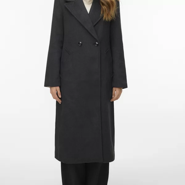 VERO MODA VMGARNER LONG COAT GA PRM 10333998-BLACK Black