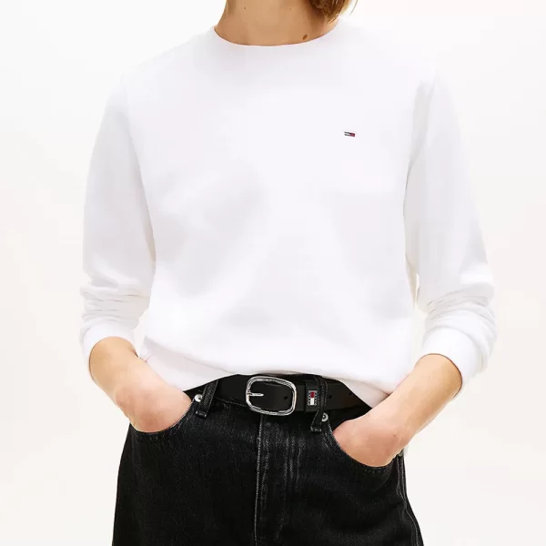 TOMMY JEANS TJW REG S FLAG CREW DW0DW19959-YBR White