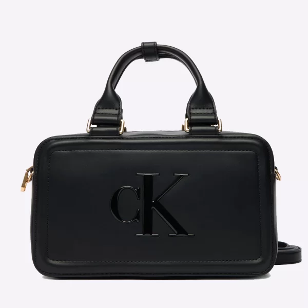 CALVIN KLEIN JEANS BOLD CK ELONGATED MINI TOTE LV04F3411G-UB1 Black
