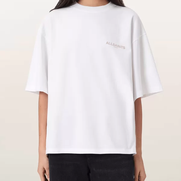 ALL SAINTS TEMPUS AMELIE TEE W139JE-OPTIC WHITE White