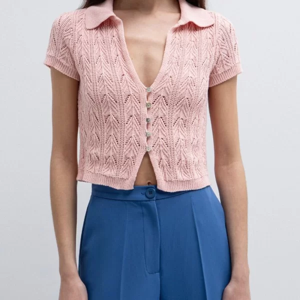 TOI&MOI ΠΛΕΚΤΗ ΜΠΛΟΥΖΑ 70-4951-126-365 Pink