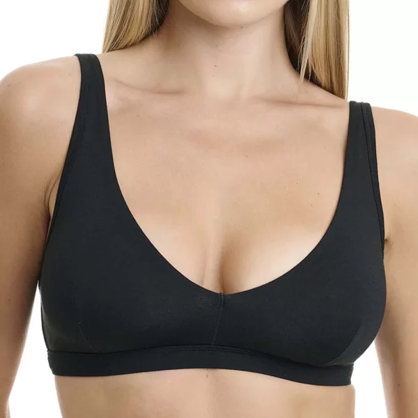 Walk WALK ΓΥΝΑΙΚΕΙΟ ΤΡΙΓΩΝΙΚΟ BRALETTE BAMBOO W2213-02 Black