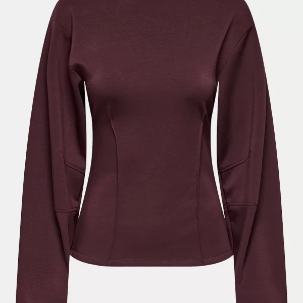 ONLY ONLTOC L/S ROUND NECK SWT 15365035-Decadent Chocolate Chocolate