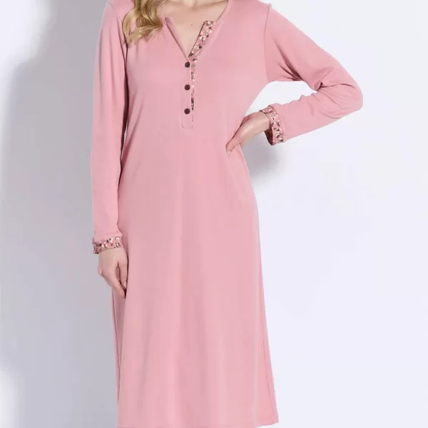 JEANNETTE ΝΥΧΤΙΚΟ ΜΑΚΡΥ ΠΑΤΙΛΕΤΑ J8125-ΡΟΖ Pink