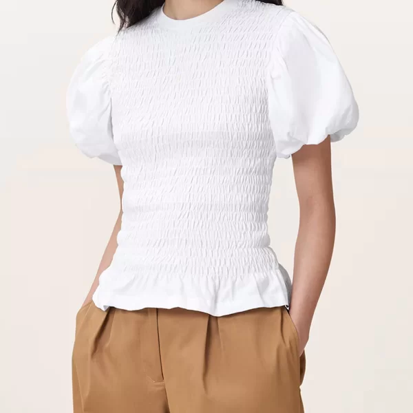 ALL SAINTS DAEL TOP W013JD-OPTIC WHITE White