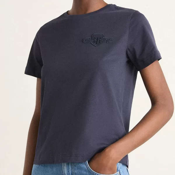GANT ΜΠΛΟΥΖΑ ΚΜ REG TONAL SHIELD SS T-SHIRT 3GW4202589-433 DarkBlue