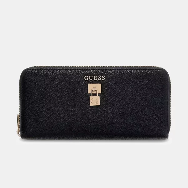 GUESS YESBA SLG LARGE ZIP AROUND ΠΟΡΤΟΦΟΛΙ ΓΥΝΑΙΚΕΙΟ SWBG7833146-BLA Black