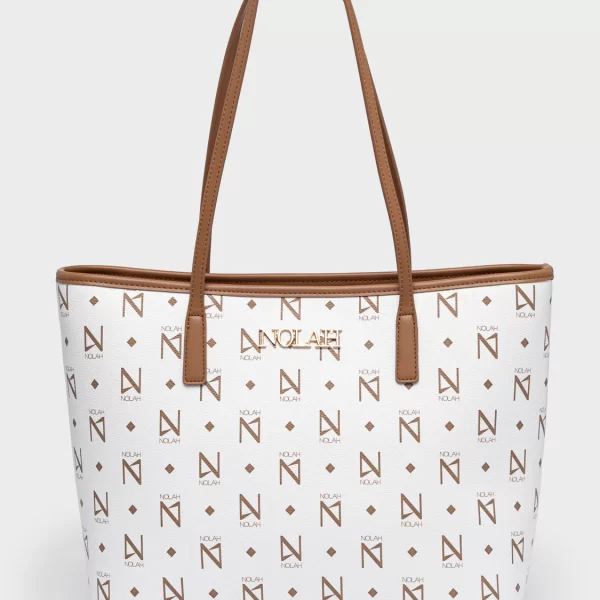 NOLAH ΓΥΝΑΙΚΕΙΑ ΤΣΑΝΤΑ ANSA WHITE-BROWN