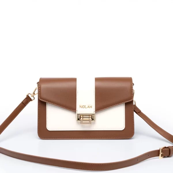 NOLAH ΓΥΝΑΙΚΕΙΑ ΤΣΑΝΤΑ DANNY BROWN-CREAM LIGHT GOLD