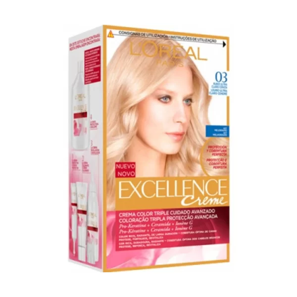 L'Oreal βαφή μαλλιών L'oréal Excellence Cream Hair Color - 03 Blond Ultra Clair Cend