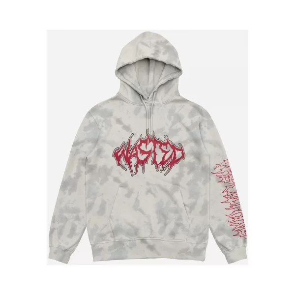 Wasted T-shirt με κουκούλα Wasted Hoodie bleach field