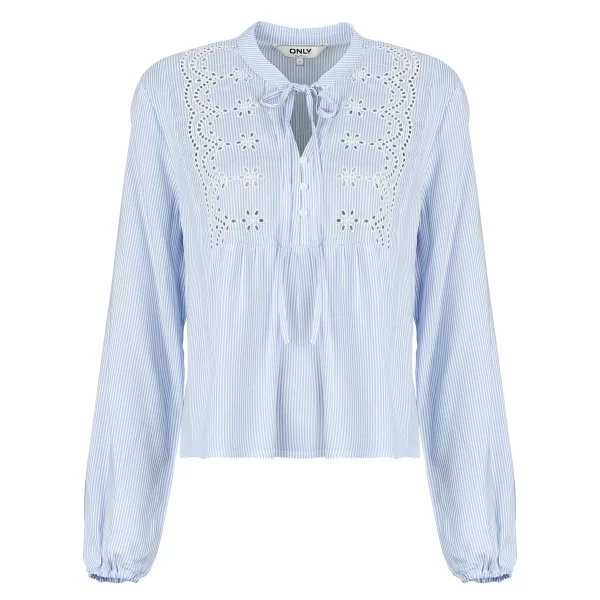Only Μπλούζα Only ONLLENNYO LS EMBROID V-NECK