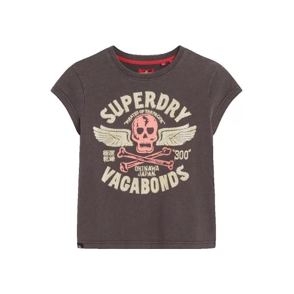 T-shirt με κοντά μανίκια Superdry T-shirt à mancherons orné d'affiches