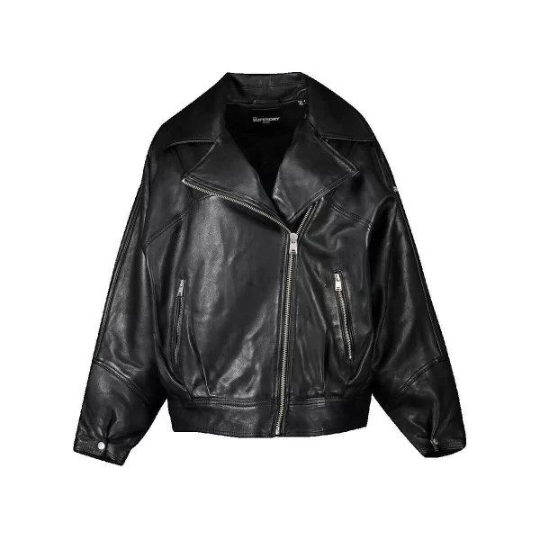 Δερμάτινο Μπουφάν Superdry Veste Edit Hybrid en cuir