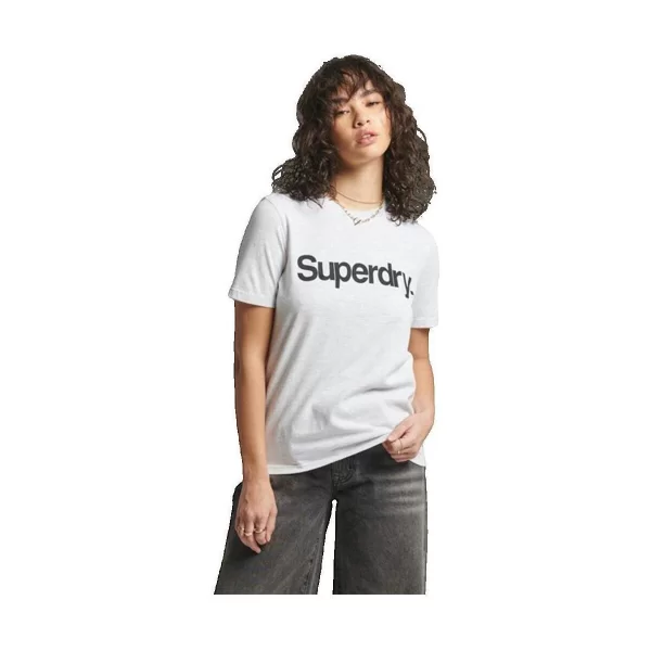 SUPERDRY T-shirt με κοντά μανίκια Superdry T-shirt Core Logo blanc