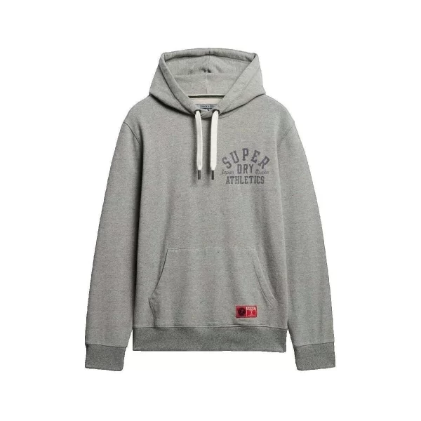 T-shirt με κουκούλα Superdry Sweat à capuche Track Field gris