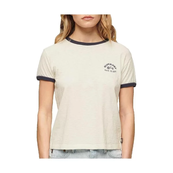 SUPERDRY T-shirt με κοντά μανίκια Superdry T-shirt Athletic Essentials Beach Graphic Ringer