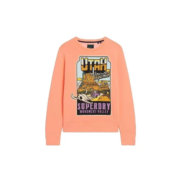Αθλητικό T-shirt Superdry Sweatshirt orange ample unisexe