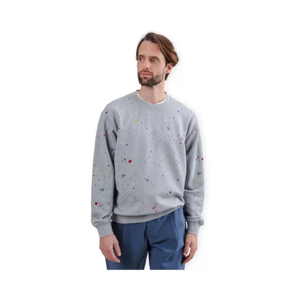 Αθλητικό T-shirt Brava Fabrics Splash Paint Rounded Sweatshirt - Grey