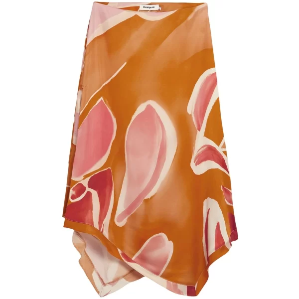 Μίντι φούστες Desigual FAL_VENT_ORANGE 26SWFW13