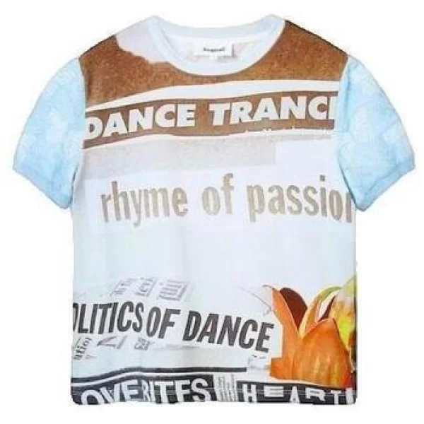 DESIGUAL T-shirt με κοντά μανίκια Desigual T-shirt bleu à manches courtes