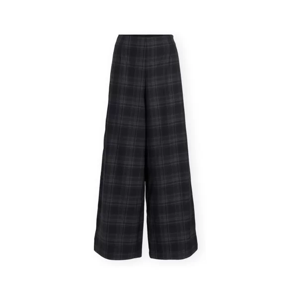 Φαρδιά παντελόνια Vila Sina Wide Trousers - Navy Blazer/Checks