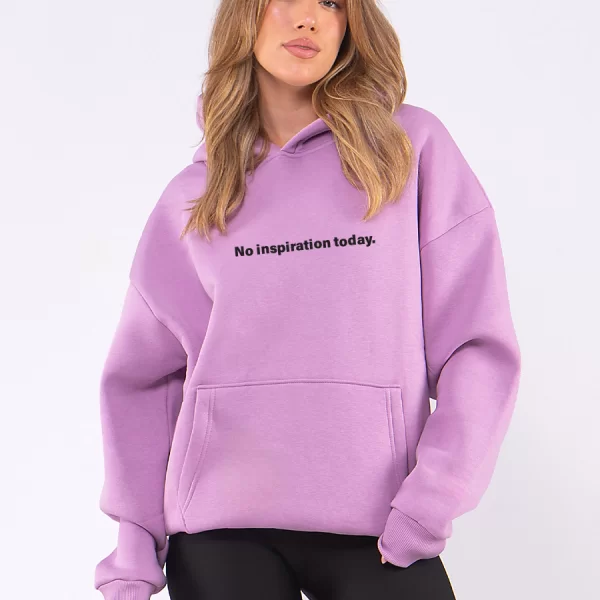 C1065 | No Inspiration - Hoodie Λιλά C1065