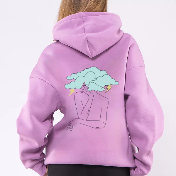 C1080 | Beautiful Mess - Hoodie Λιλά C1080