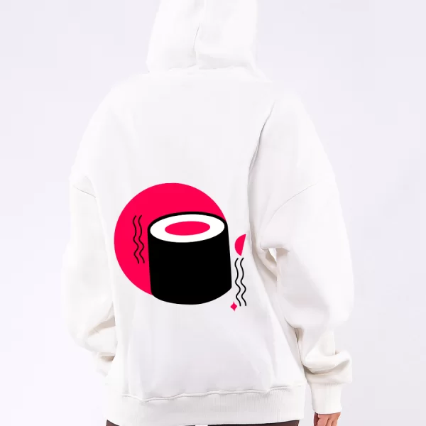 C1082 | Sushi - Hoodie Άσπρο C1082