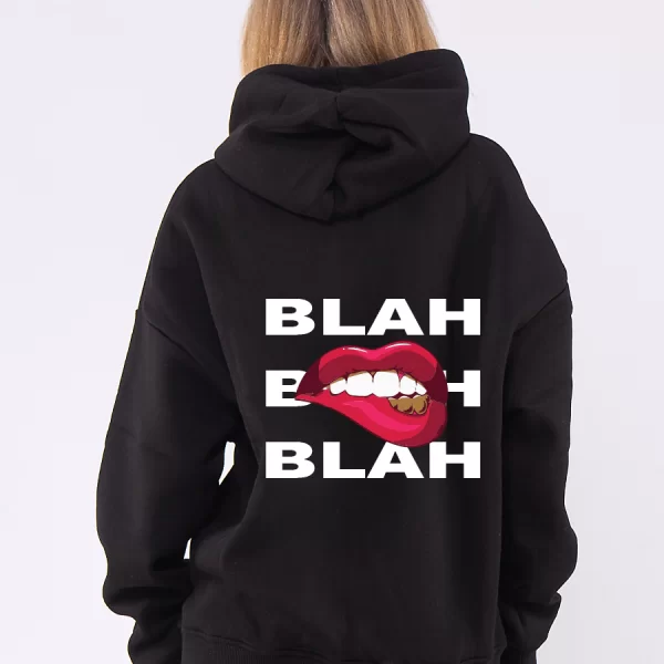 C1097 | Blah Blah - Hoodie Μαύρο C1097