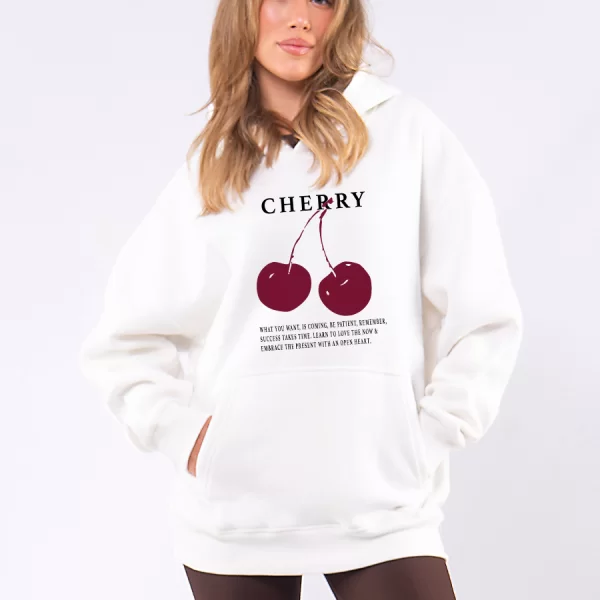 OEM C1099 | Cherry - Hoodie Άσπρο C1099