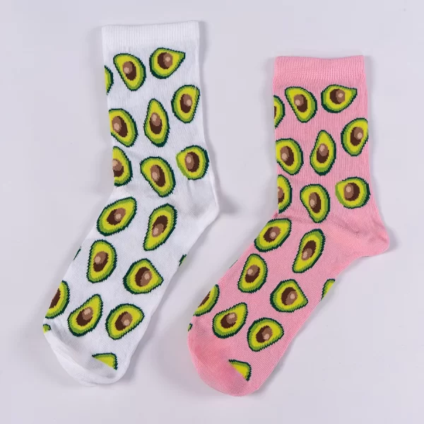 Socks266 | Avocado Άσπρο/Ροζ Socks266