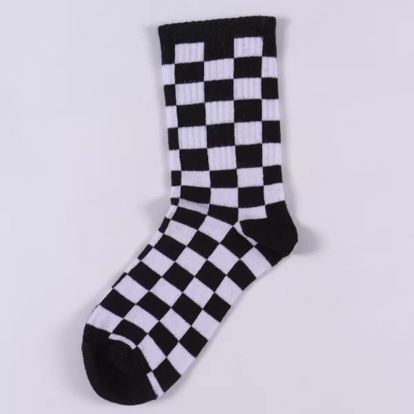 Socks275 | Checkers Άσπρο-Μαύρο Socks275