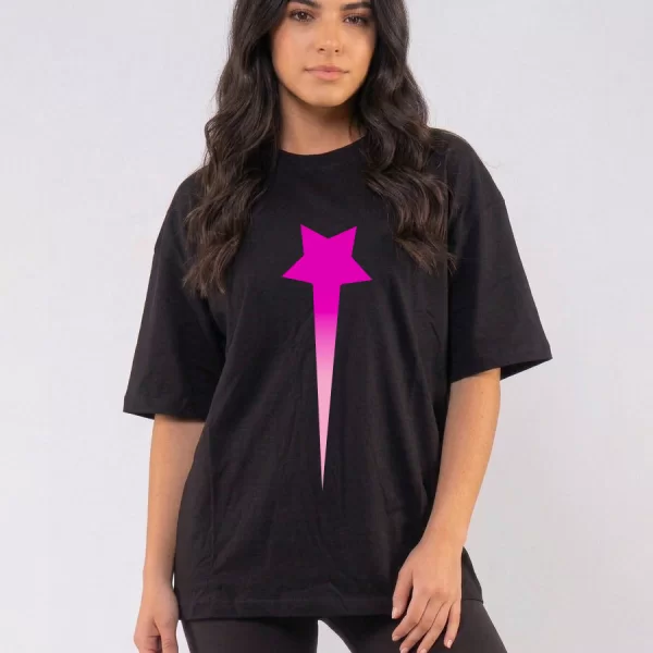 OEM C1130 | Pink Star - Oversized Μαύρο C1130
