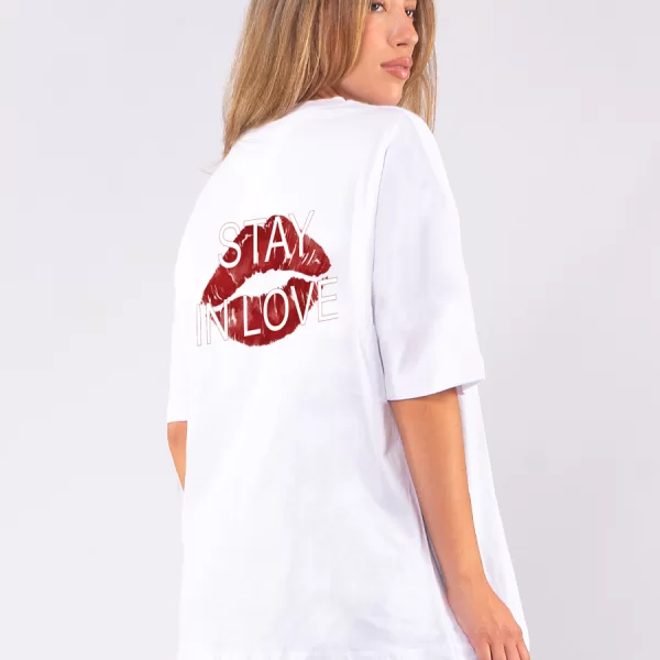 C1135 | Stay In Love - Oversized Άσπρο C1135
