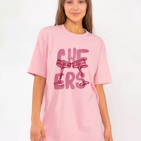 C1139 | Cheers - Tee Ροζ C1139