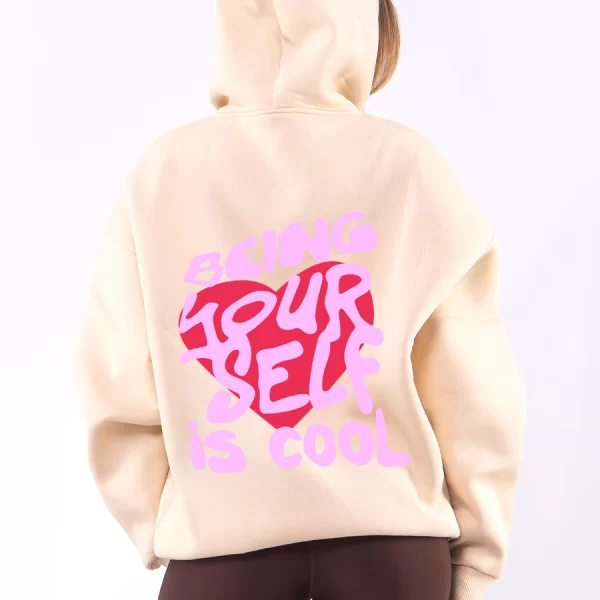 C1060 | Being Yourself - Hoodie Μπεζ C1060