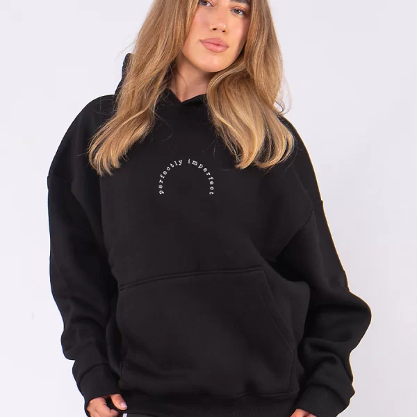C1067 | Perfectly Imperfect - Hoodie Μαύρο C1067