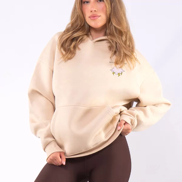 C1084 | A Rainy Monday - Hoodie Μπεζ C1084