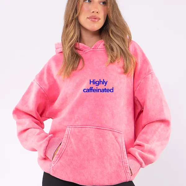 C1085 | Highly Caffeinated - Hoodie Ροζ C1085