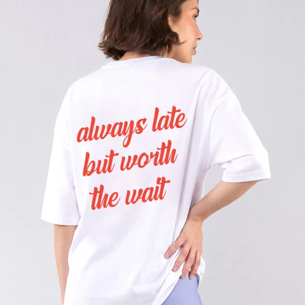 C1131 | Always Late - Oversized Άσπρο C1131