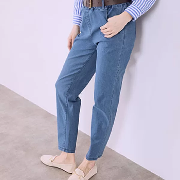 Τζιν με ελαστική μέση και ζώνη SQ7587.1020+1