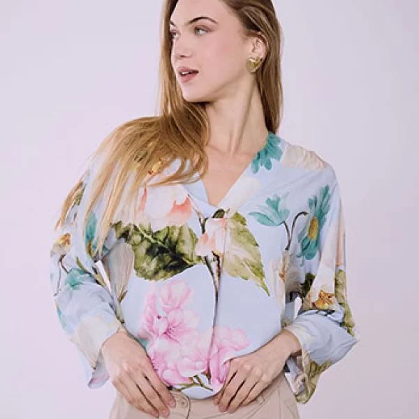 Μπλούζα φλοράλ SQ7587.4023+1