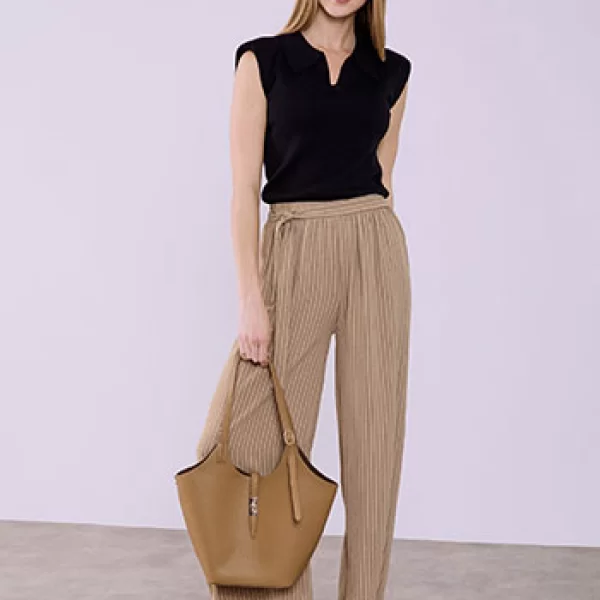 Celestino Παντελόνα ριγέ με δέσιμο SQ1430.1886+2