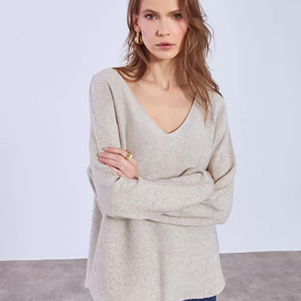 Πουλόβερ με V λαιμόκοψη SQ7587.4930+7