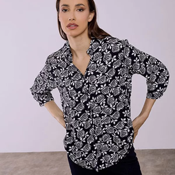 Πουκάμισο με λουλούδια SQ7616.3728+3