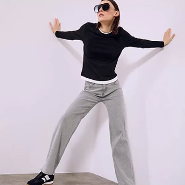 Μπλούζα με διπλό τελείωμα SQ9844.4105+1